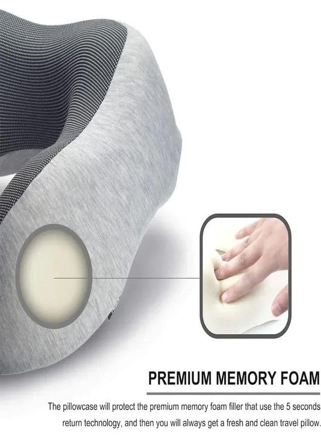 QP360 Neck Pillow for Travel-Travel Pillow for Flights-Memory Foam Neck Pillow-Travel Neck Rest Pillows-Traveling Pillow for Men,Women Travelling, Lightweight,Portable,Standard - Image 2
