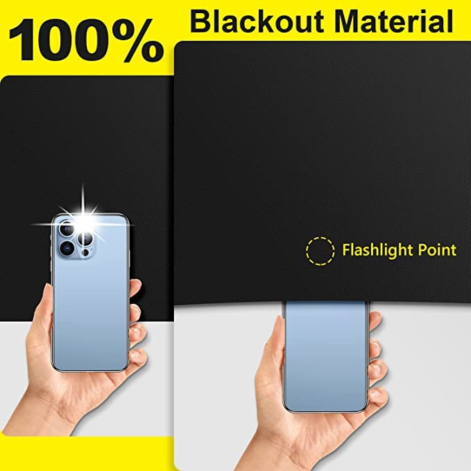 sia SIA VENDORS Blackout Window Privacy Film Day and Night 100 Light Blocking Static Cling Room Darkening Window Tint Black Door Stickers for Home Office 50cm x 98 Inch Blackout Film - Image 4