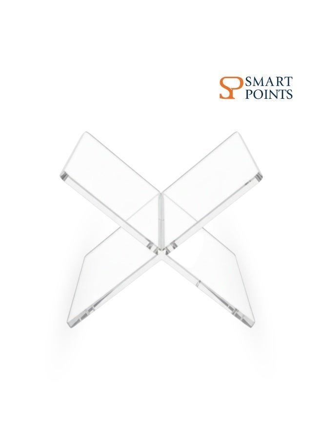 SMARTPOINTS Acrylic Book Stand, Functional Clear Extra Thick Acrylic Book Display Stand, Book Stand for Reading, Book Holder for Open and Closed Books - Image 1