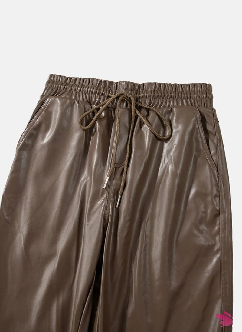 YUNIQEE Brown Plain Jogger Trouser