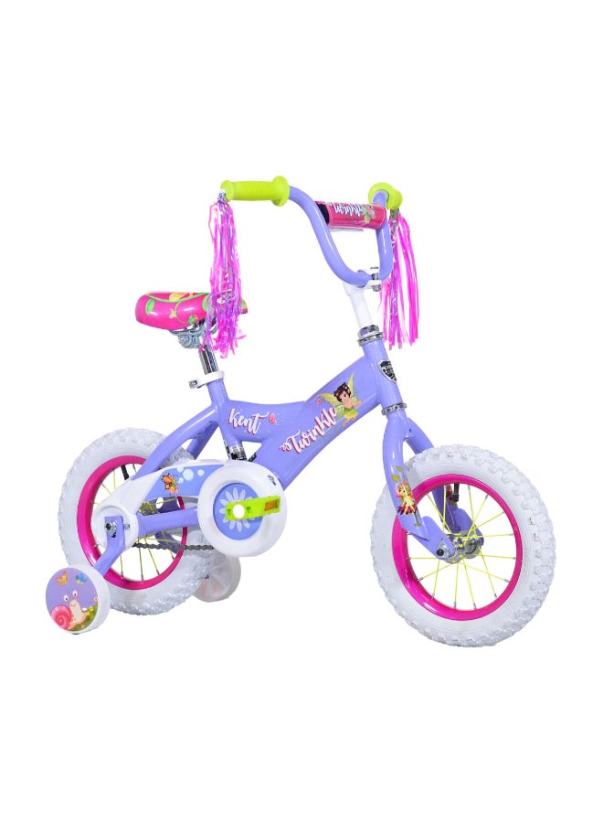 كينت 01225 توينكل دراجة هوائية للفتيات بفرامل خلفية وعجلات تدريب قابلة للإزالة متعددة الألوان 12 بوصة - Image 1