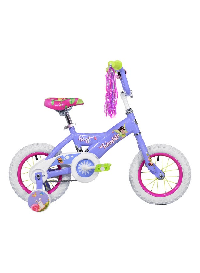 كينت 01225 توينكل دراجة هوائية للفتيات بفرامل خلفية وعجلات تدريب قابلة للإزالة متعددة الألوان 12 بوصة - Image 2