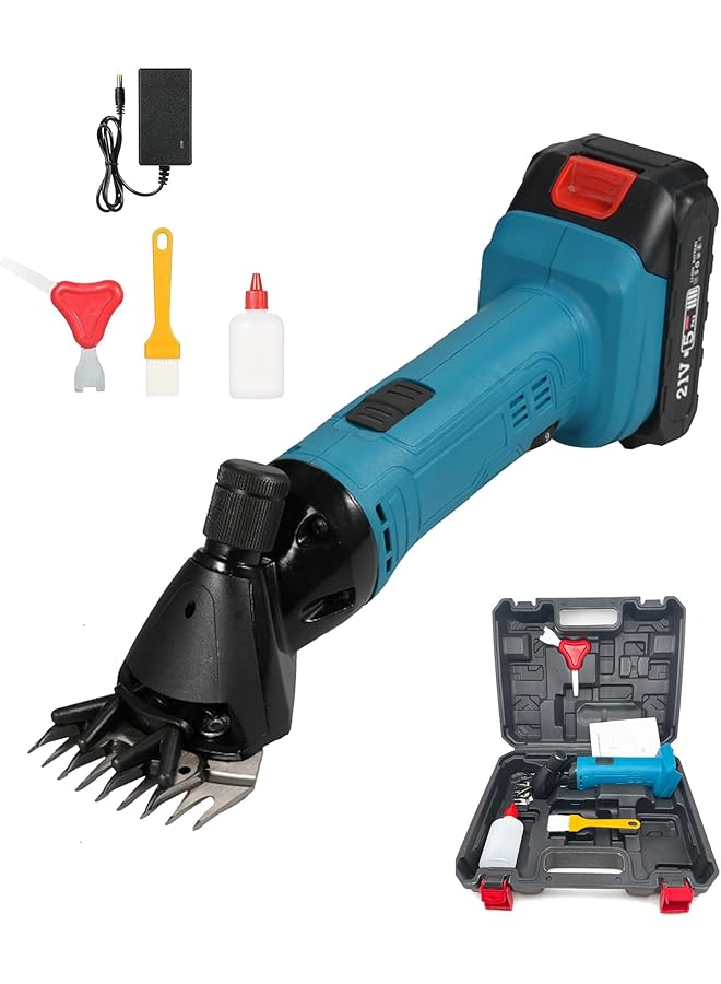 erorex Electric Sheep Shears 9 Tooth 6 Speed Adjustable Wool Shearing Machine Rechargeable Lithium Ion Clippers For Sheep Goats And Farm Animals - Image 1