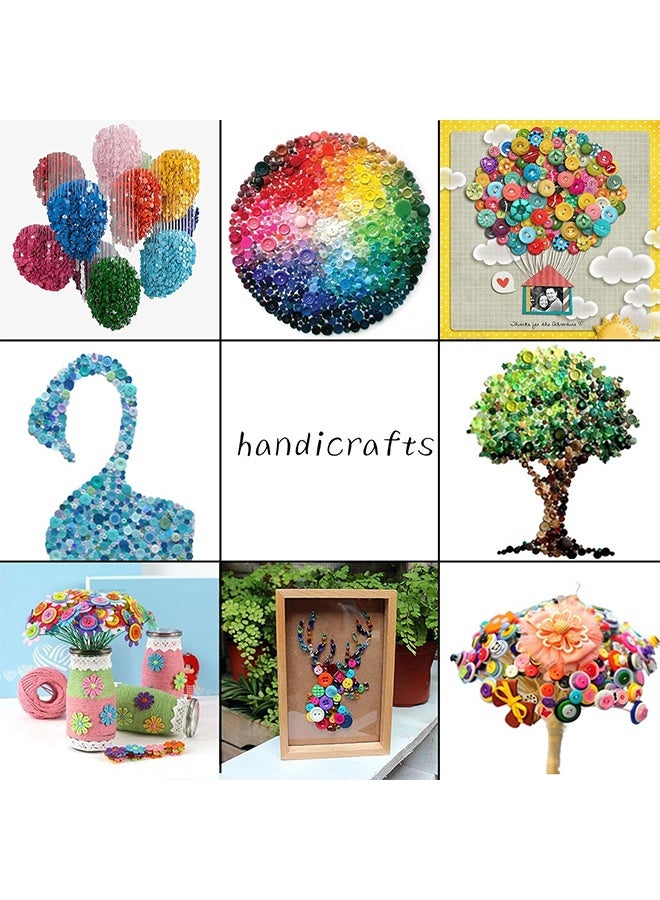 عبوتان (300 جرام) من أزرار الراتينج المستديرة، ألوان متنوعة، أحجام مختلفة، مناسبة للحرف اليدوية والخياطة والإبداع اليدوي وتلوين الأزرار اليدوية، وأزرار الزينة DIY، وزينة حشو البيض، ذات ثقبين وأربعة ثقوب. - Image 5