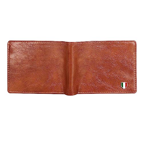GIOVANNY Faux Leather Brown Wallet for Men | GVN-BRWFALTHR - Image 4