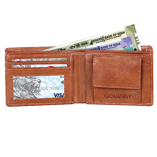 GIOVANNY Faux Leather Brown Wallet for Men | GVN-BRWFALTHR - Image 5