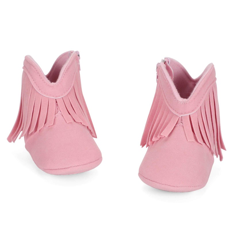 ESTAMICO Baby Girls Cowboy Tassel Boots Pink US 12-18 Months - Image 2