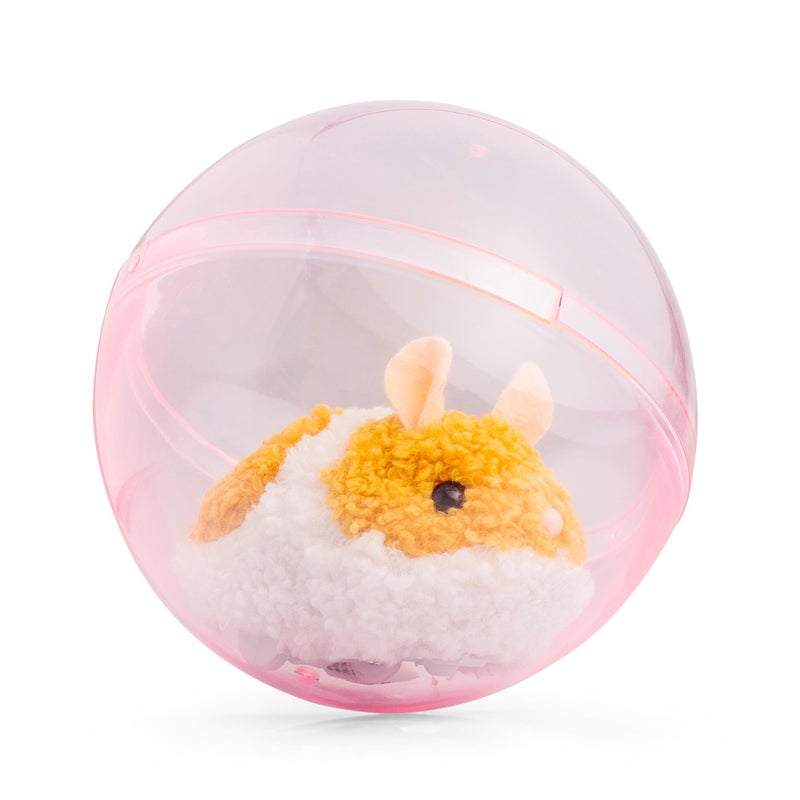 Tobar Animigos Running Hamster Brown White Cuddly Animated Plush Pet Lifelike Running Action Plastic Ball Fun Interactive Toy Kids Ages 3