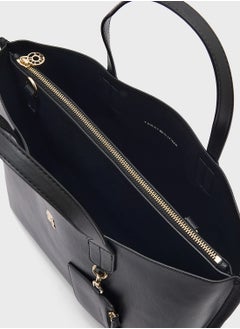 TOMMY HILFIGER Logo Detail Zip Over Tote  - Image 5