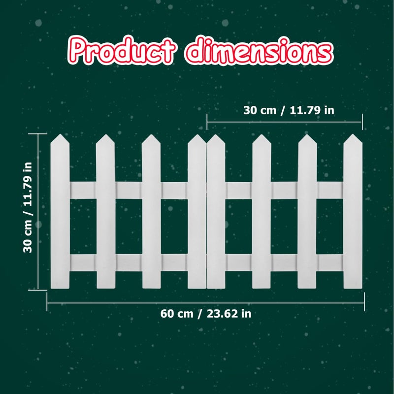 DOITOOL White Picket Fence Garden Border, Wood Decorative Garden Fence Animal Barrier Landscape Fencing Border for Dogs, Flower Bed, Yard and Patio Outdoor Decor (Total Length: 120cm, Height: 30cm) - Image 3