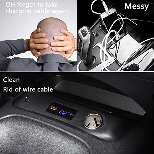 ZChan Wireless Charger for Toyota Corolla 2019-2023,Center Console 15W Wireless Charger Pad with QC 3.0USB Fast Charging Port,Phone Charging Station for Car Apply to Wireless Charge Supported Phone - Image 3