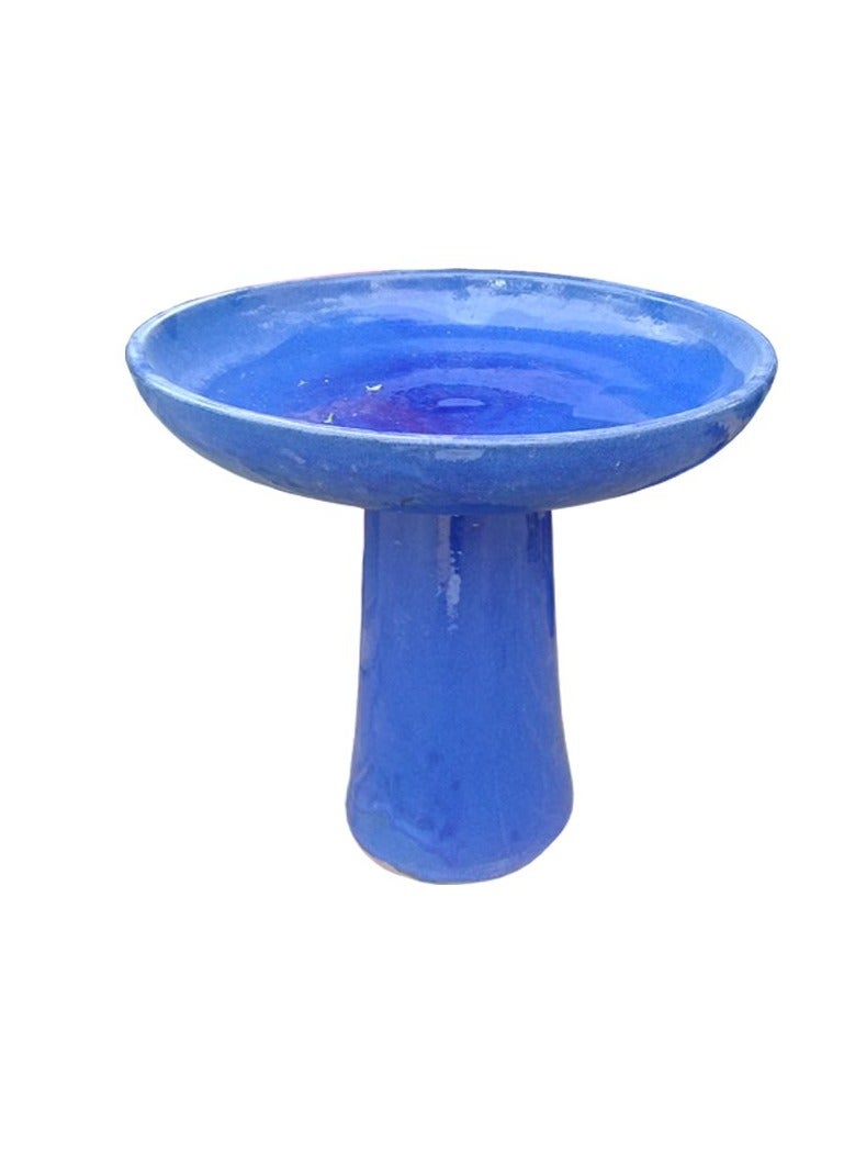 KNP Bird Bath Blue - Ceramic