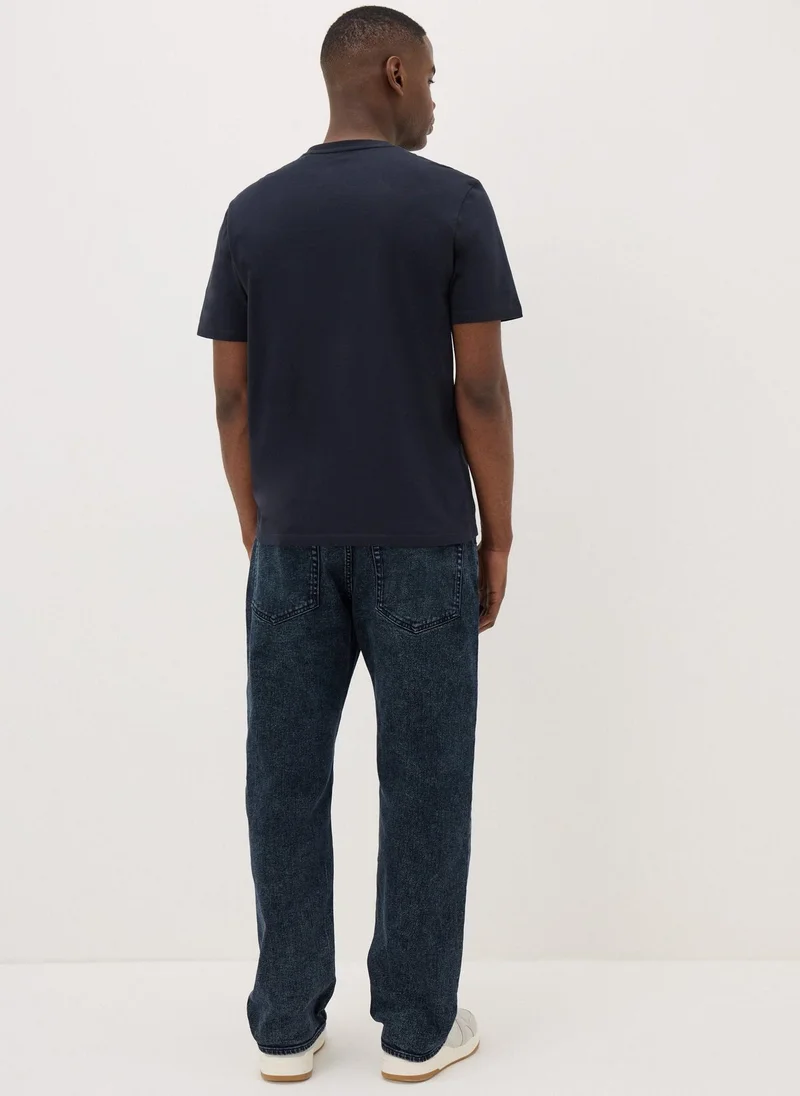 Matalan Black/Blue Straight Fit Jeans