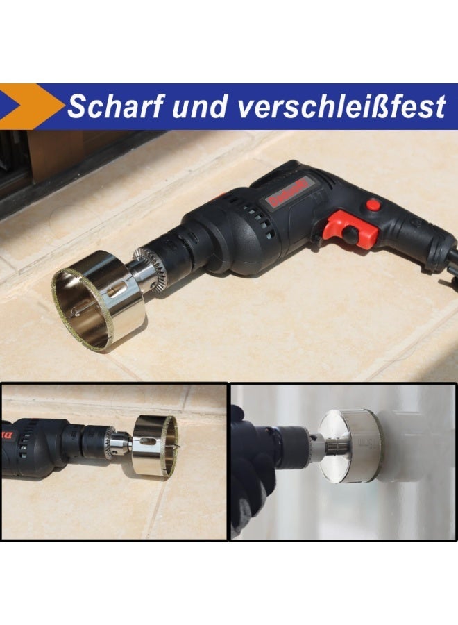A 3/8-inch (35mm) diamond hole saw, suitable for marble, granite, ceramic, porcelain, and glass, with a cutting depth of 1-1/2 inches, ideal for thick countertops - Image 3