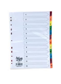 Deluxe Paper Divider Multicolour 10-Piece A4  - Image 1