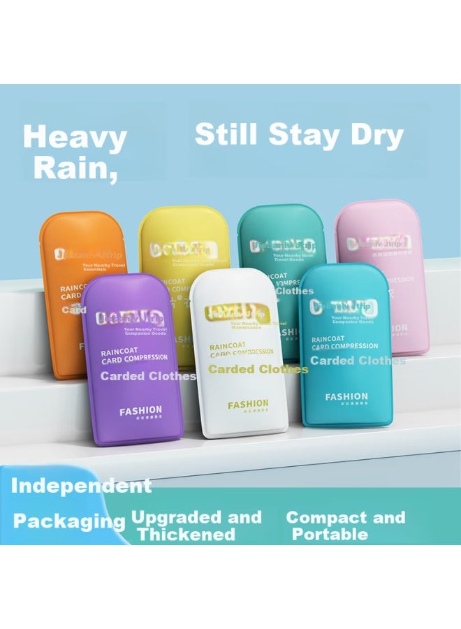 Jtrip Jieban Travel Disposable Raincoat Thickened Portable Card Raincoat Long Anti-storm Adult Outdoor Rain Poncho 7-pack - Image 1