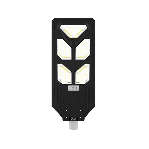 Dylect® Eco Solar Street Light – 500W Outdoor LED with Automatic Light Sensor, Remote Control & 12-Hour Runtime, for Home, Garden &Pathway | Cool White 6500K, IP64 Waterproof,ABS+PC Built (w/o Rod) - Image 1