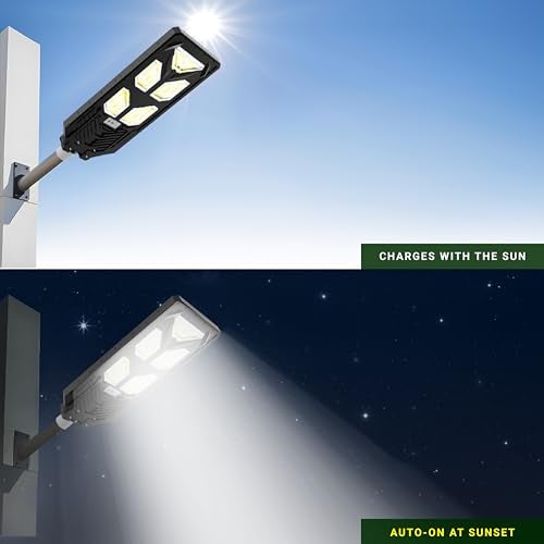 Dylect® Eco Solar Street Light – 500W Outdoor LED with Automatic Light Sensor, Remote Control & 12-Hour Runtime, for Home, Garden &Pathway | Cool White 6500K, IP64 Waterproof,ABS+PC Built (w/o Rod) - Image 4