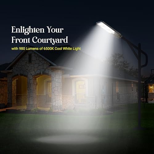 Dylect® Eco Solar Street Light – 500W Outdoor LED with Automatic Light Sensor, Remote Control & 12-Hour Runtime, for Home, Garden &Pathway | Cool White 6500K, IP64 Waterproof,ABS+PC Built (w/o Rod) - Image 2