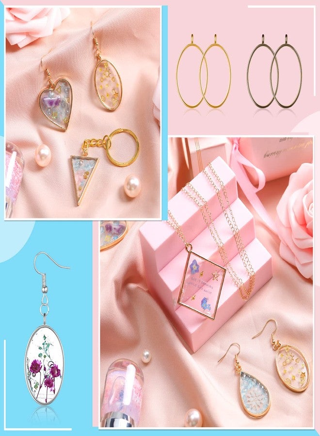 Inbagi 180 Pieces Open Bezels Kits for Resin Hollow Frame Pendants Resin Craft Bezels Assorted Geometric Frame Charms for Resin Casting Necklace Earring Jewelry Making Supplies - Image 5