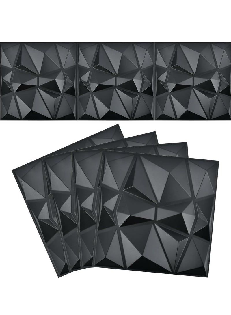 MissTiara 20pcs Diamond Design PVC 3D Wall Panels with 50M Double-Sided Adhesive, Suitable for Kitchen, Living Room, Bedroom, Bathroom, Office and Various Places, 30*30cm Each - Image 3