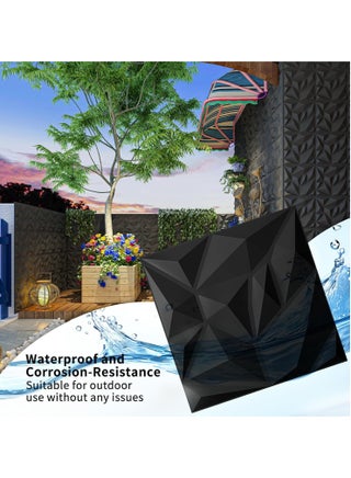 20pcs Diamond Design PVC 3D Wall Panels with 50M Double-Sided Adhesive, Suitable for Kitchen, Living Room, Bedroom, Bathroom, Office and Various Places, 30*30cm Each - view 2