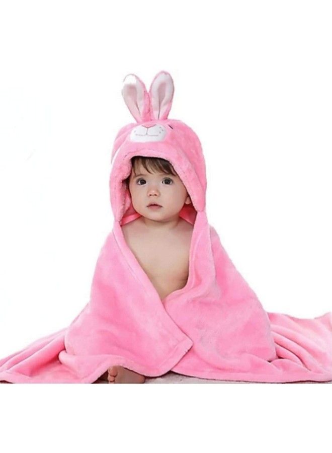 Brandonn Ultra Soft Organic Premium Bathrobe Bath Gown For Babies Baby Bath Towel(Pink Rabbit) - Image 3