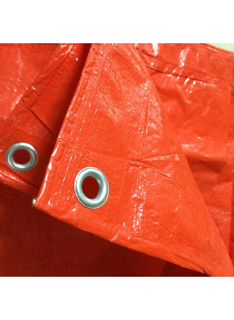 GREEN LIFE INDUSTRIES GREEN LIFE INDUSTRIES Tarpaulin Sheet Waterproof Tirpal Heavy Duty 18 x 30Feet Multipurpose Plastic Cover Tharpai for Truck Home Roof Rain Orange  - Image 2