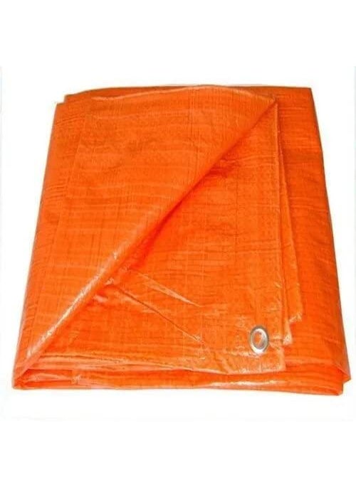 GREEN LIFE INDUSTRIES GREEN LIFE INDUSTRIES Tarpaulin Sheet Waterproof Tirpal Heavy Duty 18 x 30Feet Multipurpose Plastic Cover Tharpai for Truck Home Roof Rain Orange  - Image 4