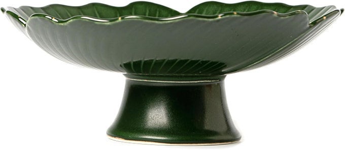 CERAMIC FRUIT BOWL FOR KITCHEN COUNTER DECORATIVE BOWL PEDESTAL BOWL FOOTED BOWL MODERN FRUIT BOWL LARGE FRUIT BOWL DECORATIVE BOWLS FOR HOME DCOR GREEN FRUIT BOWL 85
