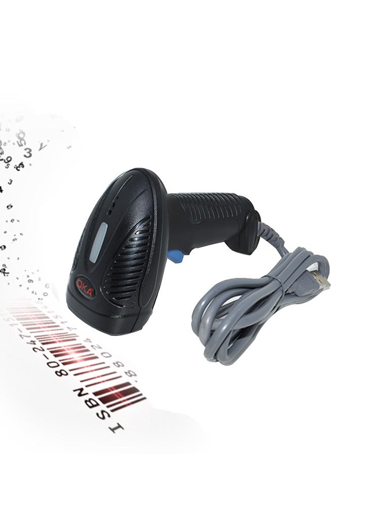 OKA High Quality Wired Laser Barcode & QR Code Scanner - 2D/BBH200  - Image 1