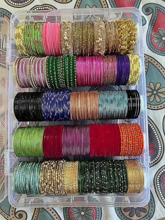 Ewings Transparent Modern Multipurpose Plastic Bangle Box With 5 Detachable Rods For Women and Girls,Organizer Accessories Plastic Storage Box For Jewellery (Pack of 2) (40Lx25Wx10Hcm) - Image 3