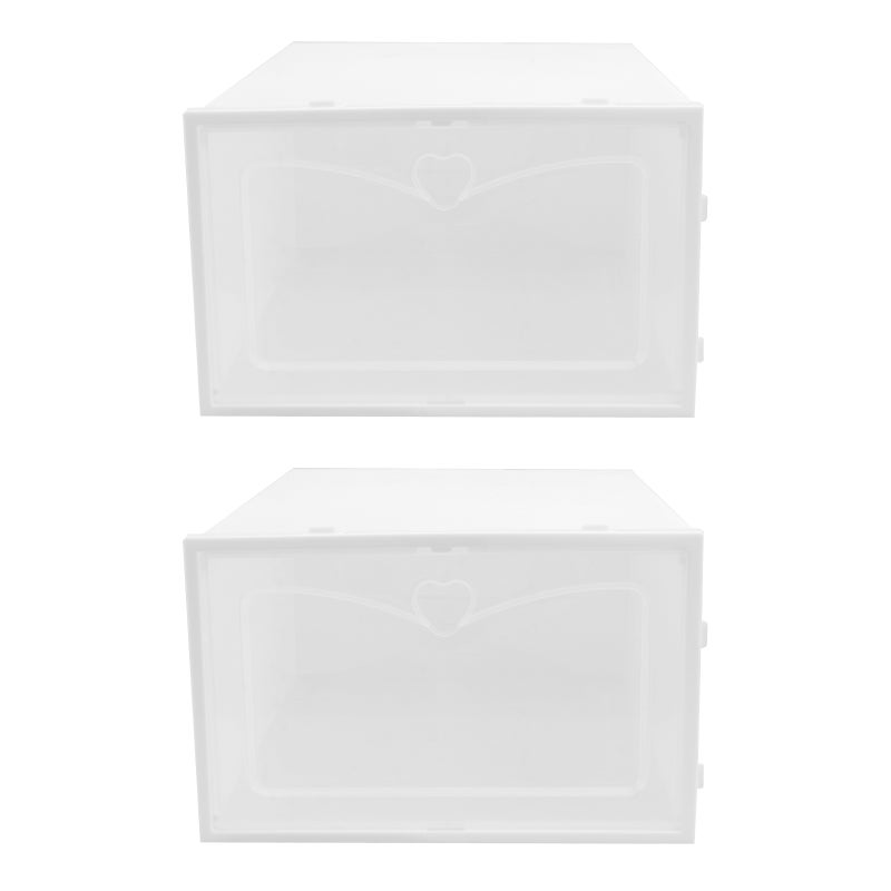 Shoe Rack Box, Stackable Storage Containers for Household Footwear Organization - Image 1