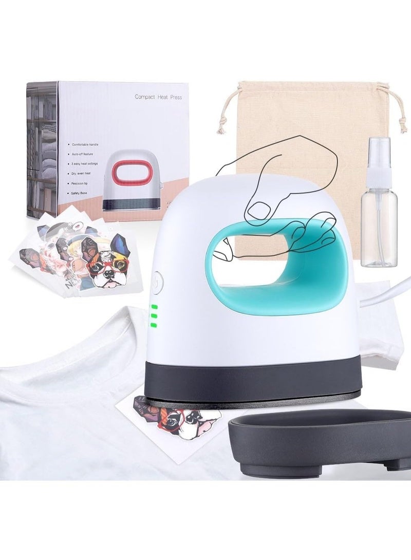 INKBIRDPLUS Heat Press for Iron-on, Portable DIY Heat Transfer Machine for T-Shirts, Hoodies, Hats & Crafts, Logo Thermal HTV Press for Vinyl Transfers, Adjustable Temp Setting, Even Heating, Safety Auto Shut-Off - Image 1