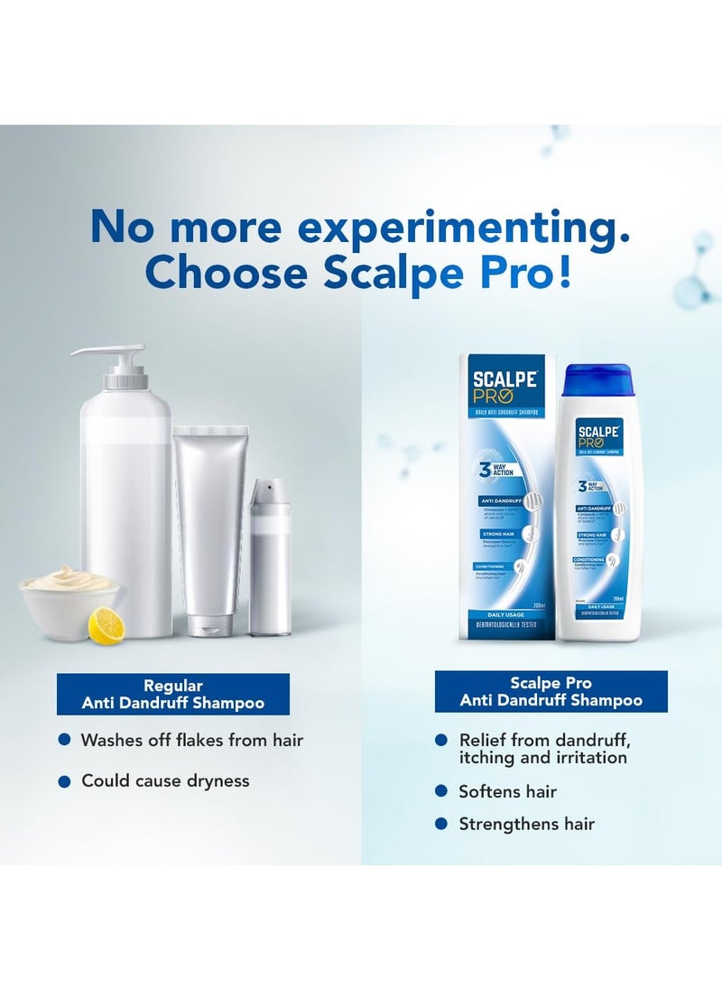 scalpe Pro Daily Anti-Dandruff Shampoo | Removes Dandruff From Source | Helps With Itching, Irritation & Redness Accompanying Dandruff | Climbazole & Zpto Formulation | For Women & Men | 100Ml  - Image 5