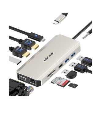 Wavelink USB C Hub Charging Dock 12 in 1 Triple Display Dual Display with 2 HDMI VGA 100W PD Ethernet 5 Audio SD/TF Card Reader for Mac/Dell/Acer/HP/Asus/Steam Deck/ROG Ali/Lenovo Laptop - pzsku/Z54B773464779A08B0232Z/45/_/1739969467/ce3855a7-8500-439e-8292-9d9a248b49fc