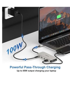 Generic Wavelink USB C Hub Charging Dock 12 in 1 Triple Display Dual Display with 2 HDMI VGA 100W PD Ethernet 5 Audio SD/TF Card Reader for Mac/Dell/Acer/HP/Asus/Steam Deck/ROG Ali/Lenovo Laptop  - Image 3