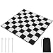 Yuxung 9x9ft Giant Chess Game Mat Nylon Board Mat for Outdoor with 4 Ground Nails and Storage Bag Compatible with 25 37 49 Inch Giant Chess Sets and 10 Inch Large Checkers Checker Not Included - Image 2