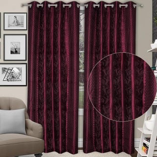 GRIHSHOBHA Wine Polyester Punch Embossed Light Filtering Curtains 8 Feet for Living Room Bedroom 8 Feet Door Set of 2 Piece - pzsku/Z54B77841C2381DEFA4D1Z/45/1746638007/38774215-036f-4b0c-a074-6b9538ec7865