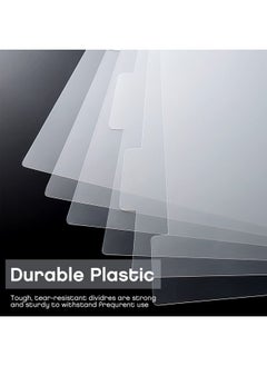 Laumoi Letter Poly Tab Dividers For Discbound Notebooks Disc Bound Planner Supplies Discbound Divider Tabs Binder Index Dividers For Notebook Translucent (3 Sets 18 Sheets In Total)  - Image 4