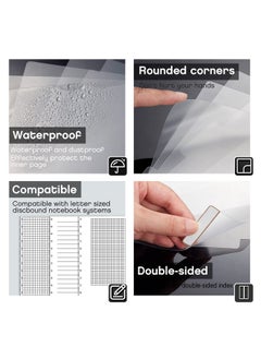 Laumoi Letter Poly Tab Dividers For Discbound Notebooks Disc Bound Planner Supplies Discbound Divider Tabs Binder Index Dividers For Notebook Translucent (3 Sets 18 Sheets In Total)  - Image 3