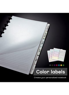Laumoi Letter Poly Tab Dividers For Discbound Notebooks Disc Bound Planner Supplies Discbound Divider Tabs Binder Index Dividers For Notebook Translucent (3 Sets 18 Sheets In Total)  - Image 5