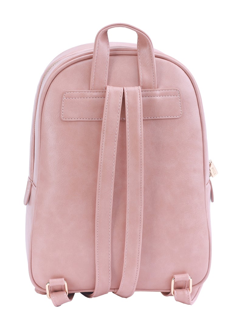 AMICA Eva Pink Compact Plaid Women's Backpack Bags - Image 3