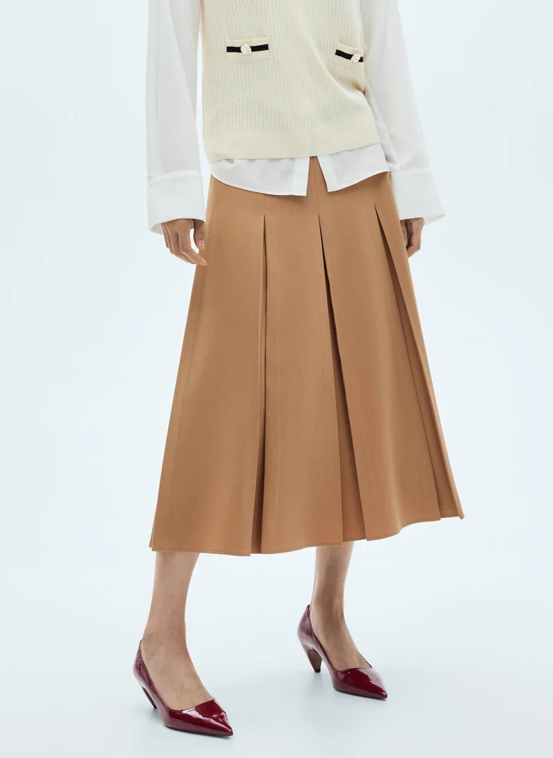 مانجو Godet Midi Skirt