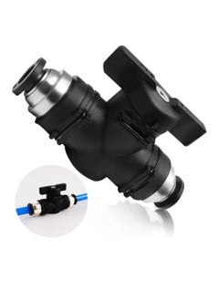 KASTWAVE Pneumatic Connector, 10mm Pneumatic Connector  Push-in connecting rod Valve Black Pneumatic Manual Valve Straight Union Ball Valve Air Flow Control Quick Connect for Air Flow Control  - Image 1