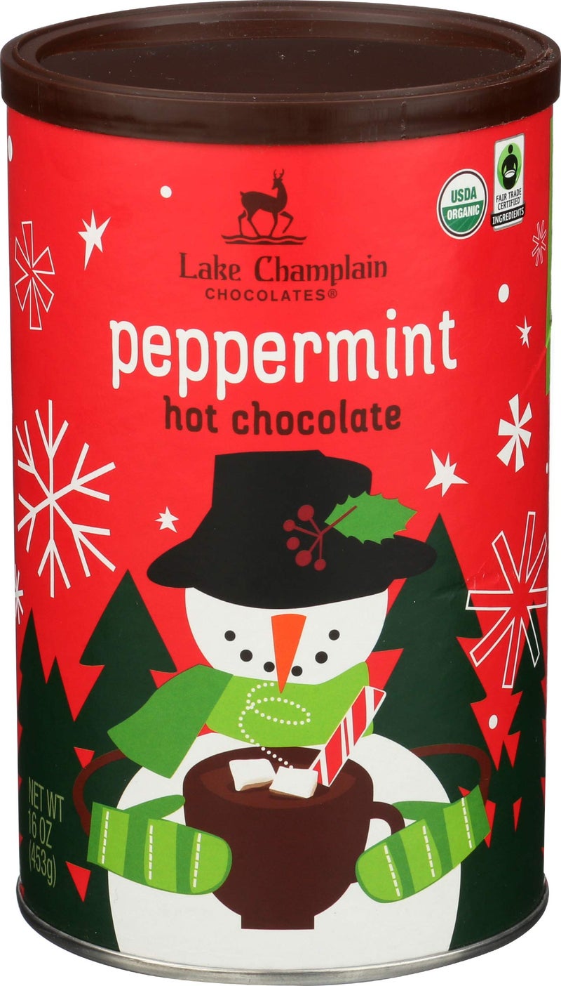 LAKE CHAMPLAIN CHOCOLATES Organic Peppermint Hot Chocolate, 16 OZ