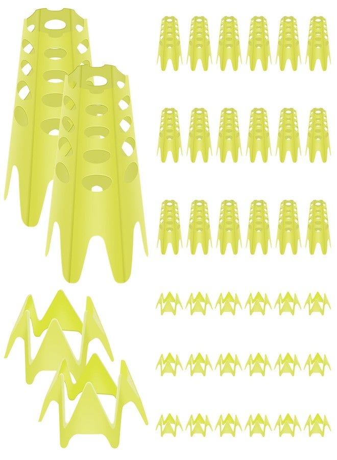 FAMIWIN Golf Tees, Plastic Golf Simulator Tees for Outdoor Indoor Home Practice Training Use, Pack of 10pcs Tall & 10pcs Small Golf Mat Tees for Winter Turf Driving Range Practicing (40PCS Yellow) - Image 1