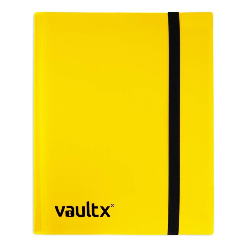 Vault X 9 Pocket Trading Card Strap Binder, 360 cards, Standard, 20 Side-Loading Pages, Folder for Collectible Card Games, Sports, TCG (Yellow) - Image 1