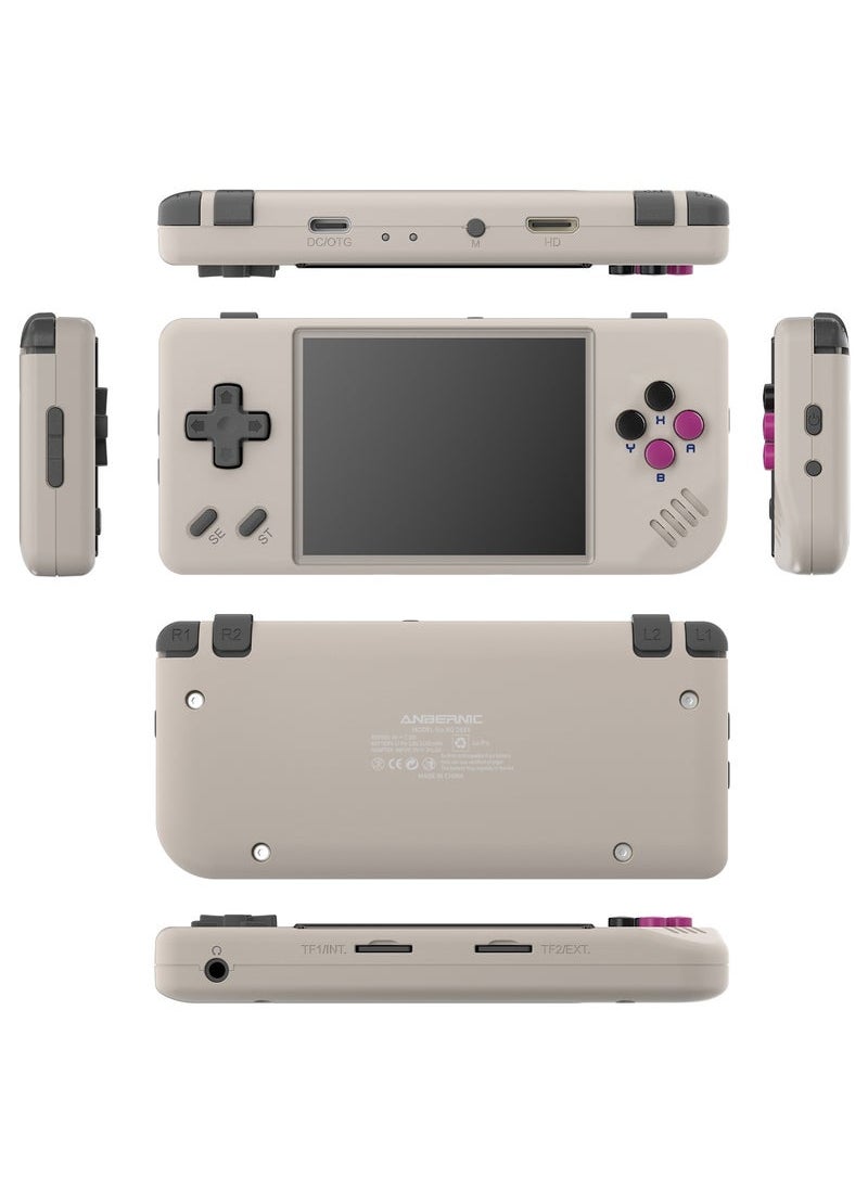 ANBERNIC  - RG28XX Handheld Game Console 2.83 inch 640*480 IPS Screen Linux System 3100mAh Video Retro Player Support HDMI Output TV 2.4G Wireless/Wired Controller Supports Music Video Player (Grey) - Image 1