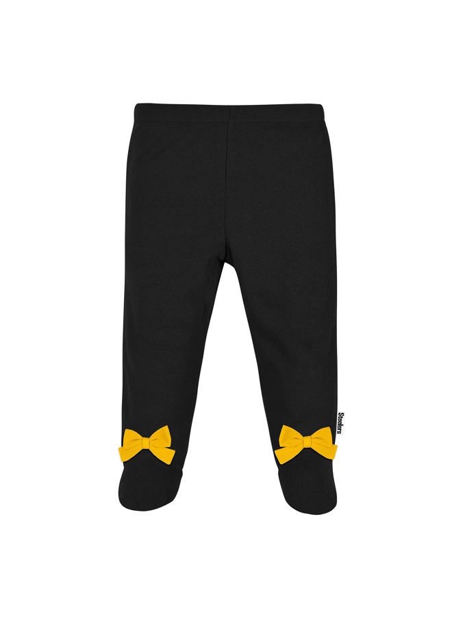 Gerber NFL Pittsburgh Steelers 3 Pack Bodysuit Footed Pant and Cap Registry Gift Set, black/white Pittsburgh Steelers, 0-3M - Image 4